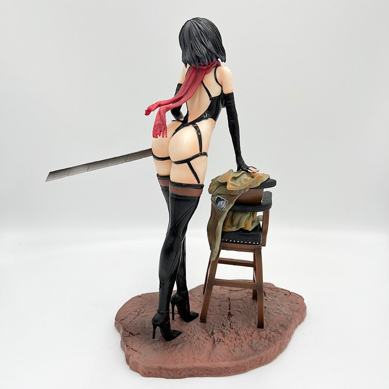 30cm Attack on Titan Sexy Anime Figure Mikasa Ackerman Action Figure Levi Ackerman Shingeki no Kyojin Figurine Model Doll Toys