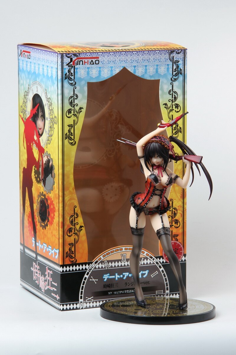 24CM Alphamax Date A Live Kurumi Tokisaki Lingerie Ver. 1/7 Pvc action Figure Adults Collection Model doll gifts