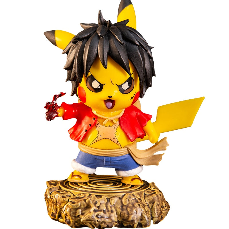 Pokemon One Piece Pikachu action Figure| Pokemon Kawaii figure toy