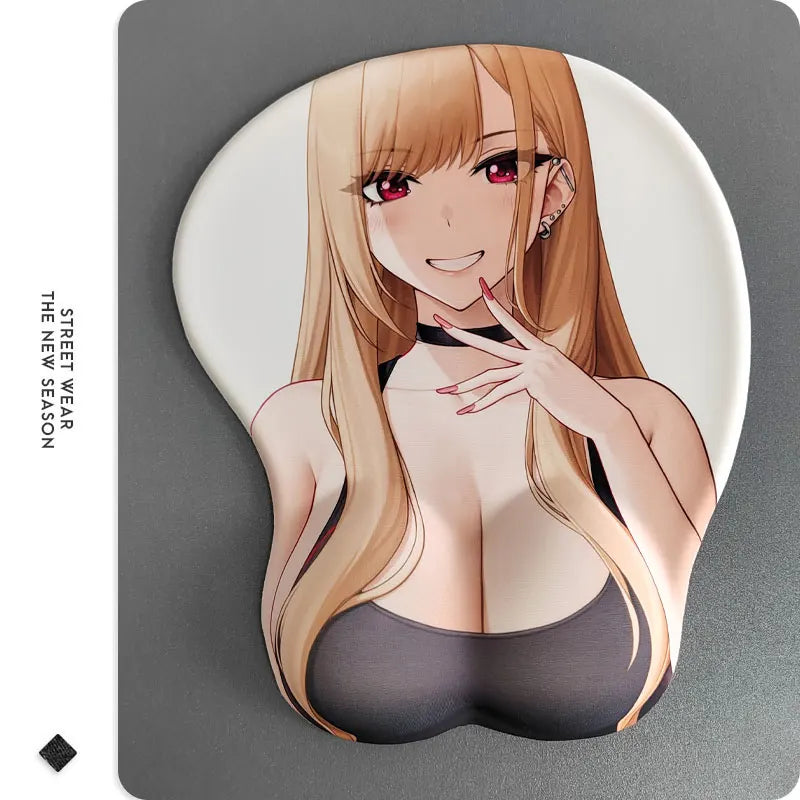 Kitagawa Marin 3D Silicone Mousepad My Dress-Up Darling 3D Wristband Mouse Pad Anime Game Sexy Diy 3D Wrist Rest Mouse Mat