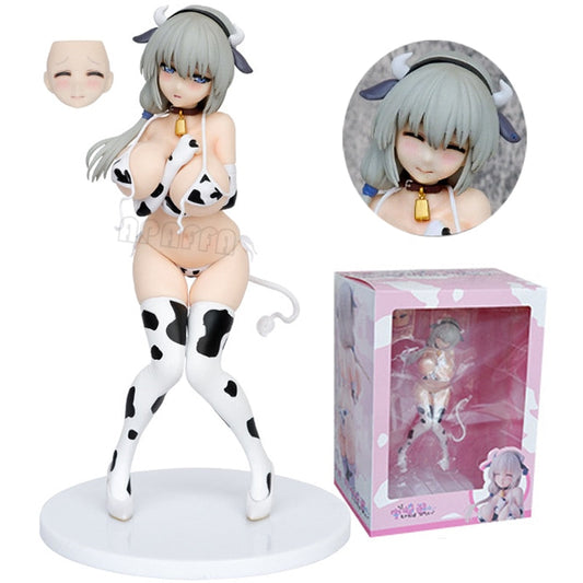 22cm DreamTech Uzaki-chan wa Asobitai! Sexy Anime Figure Tsuki Uzaki Action Figure Cow Pattern Bikini Figurine Adult Doll Toys