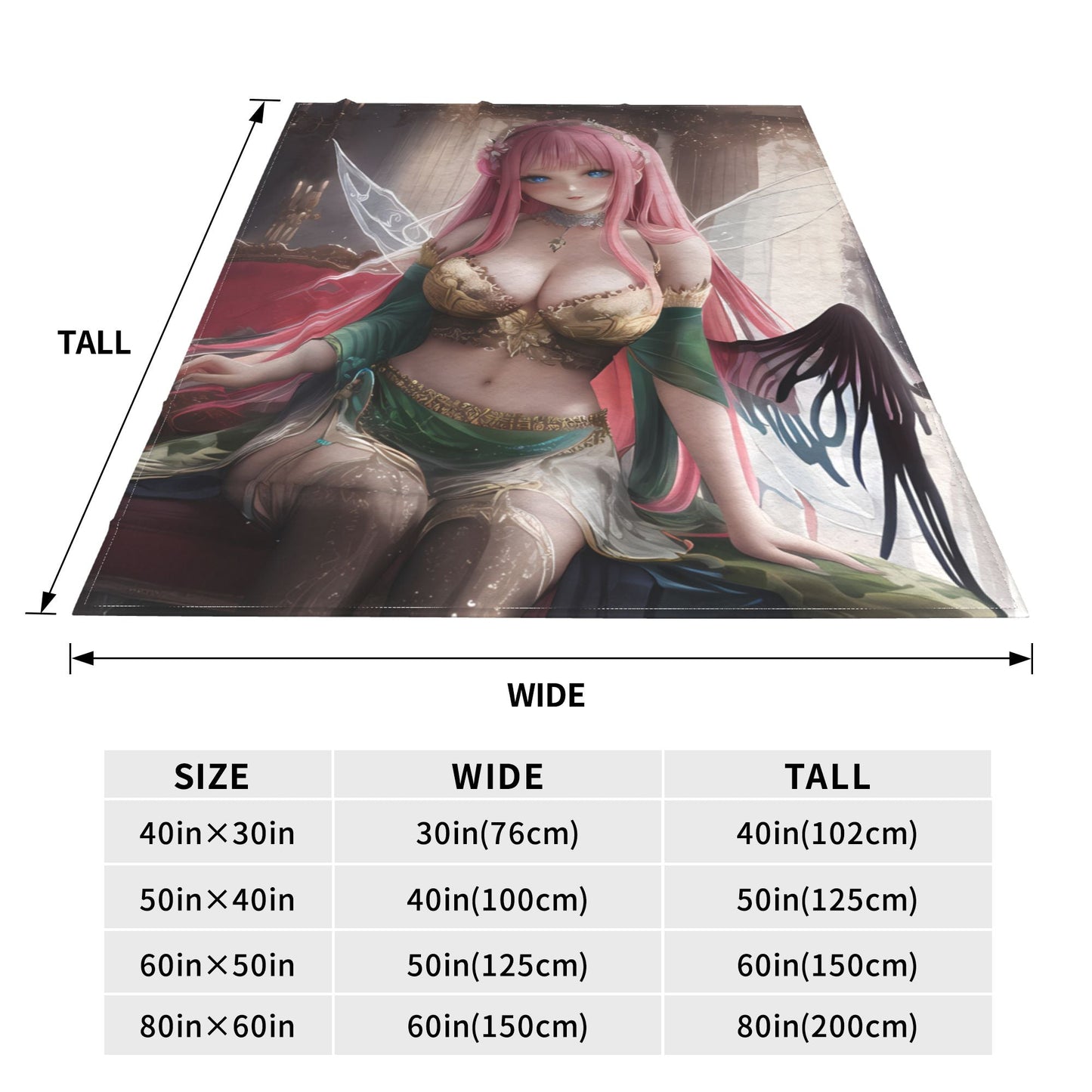 Fairy Blanket Anime Girls Cartoon HD Single Mattress Adult Sofa Bed Set Flannel for Children Teen Covers Bedding Blankets Gifts