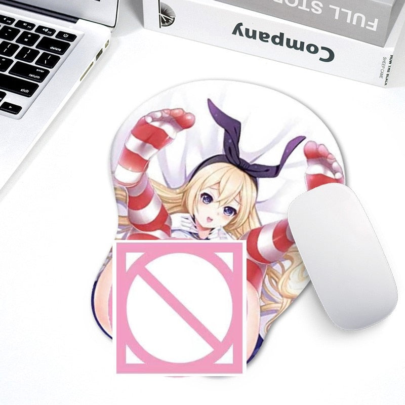 Sexy Beauty Mouse Pad with Wrist Support Anti Slip Silicone Hand Rest Creative 3D Mousepad Anime Figure Mice Mat tapis de souris