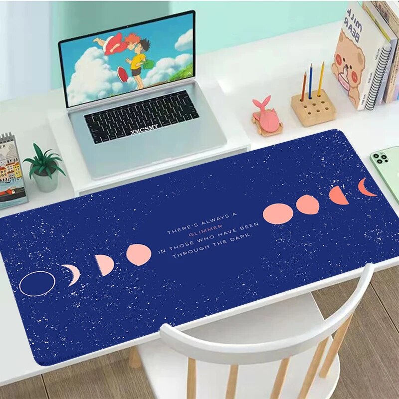 Moon Gaming Mouse Pad Pc Office Accessories Non-slip Keyboard Mat Deskmat Gamer Extended Large Mouse Pads Xxl Cheap Rubber Mats