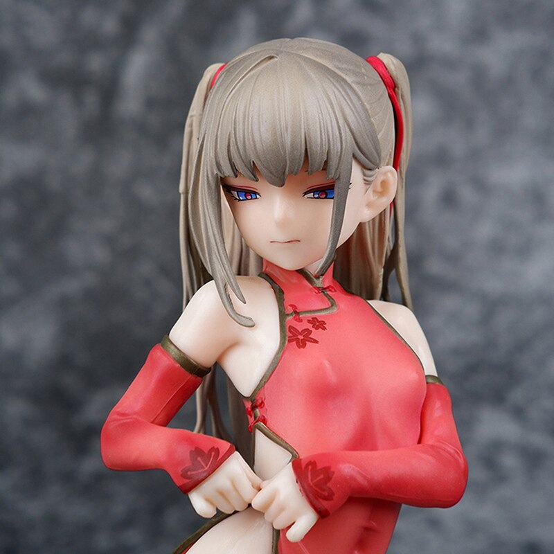 14cm Anime Beautiful Girl Action Figure Alice Cheongsam Sexy Girl Kawaii Doll PVC Collectible Model Toy Gift