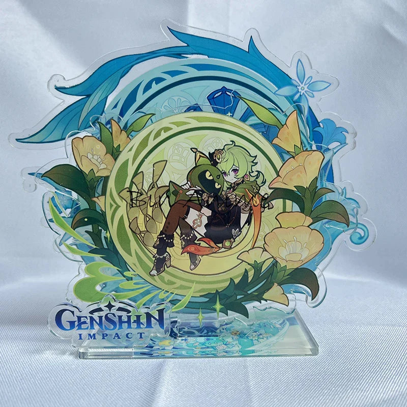 Hot Game Genshin Impact Xiao Cosplay Acrylic Game Action Figure Venti Raiden Shogun Stand Model Toy Plate Desk Decor Fans Gift