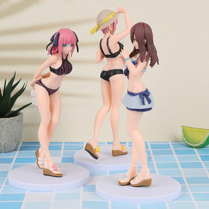 20CM Anime The Quintessential Quintuplets Action Figure Nakano Ichika Nino Itsuki Sexy Swimsuit Standing Kawaii Collection Toys