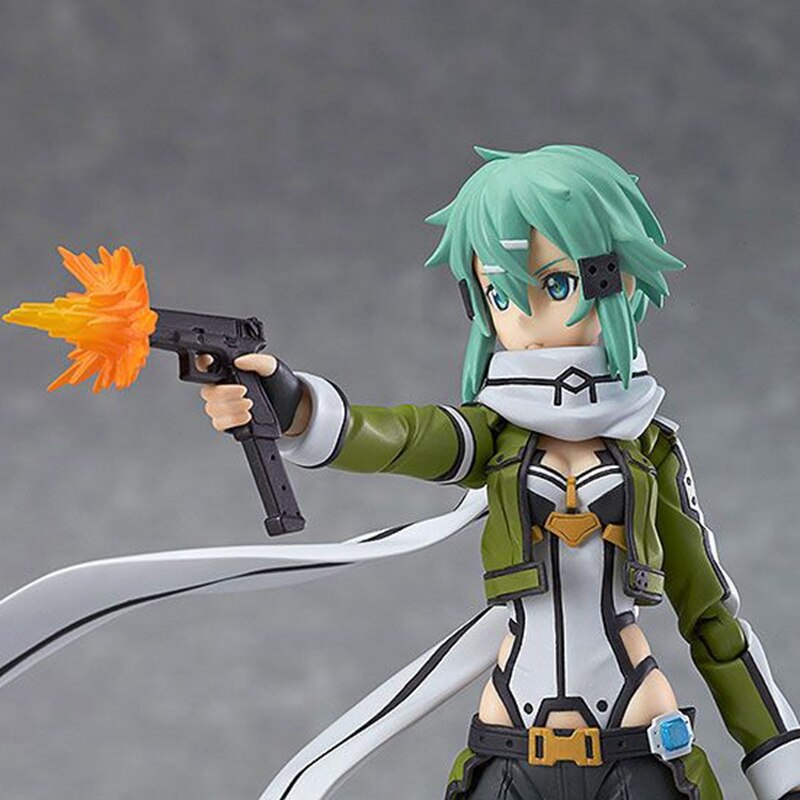 Anime Sword Art Online Asada Shino Figure 13.5CM Action PVC Anime Figure High-quality Kid Toy Doll Fighting Stance Toyts Model