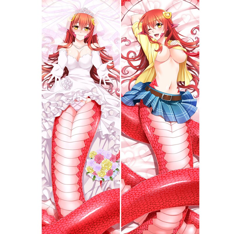 Anime Miia Monster musume no iru nichijou Dakimakura Hugging Body Pillow Case Props Double-sided Print Pillowcase Bedding DÃ©cor