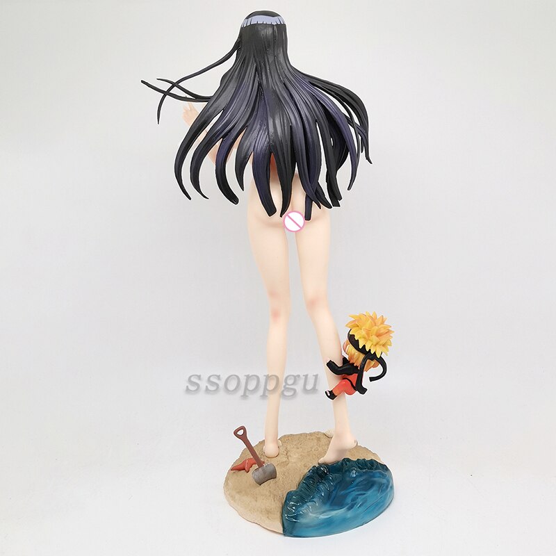 Anime Naruto Figure Beach Hyuga Hinata Adult Girl PVC Action Figure Collection Desktop Scene Statue Model Toys Doll Kids Gifts