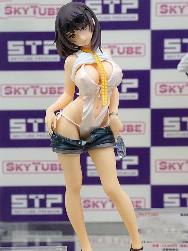 28CM Alphamax SKYTUBE Anime Girl Toshiue Kanojo 1/6 Complete PVC Action Figure Toy Statue Model Toys Adult Collection Doll Gift