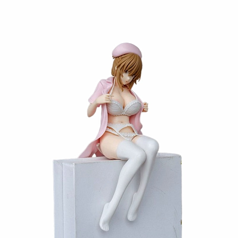 23cm Lechery Boku To Nurse No Kenshuu Nisshi Mio Akagi Action Figure Japanese Anime Sexy Girl Doll Figurine PVC Model Toys Gifts