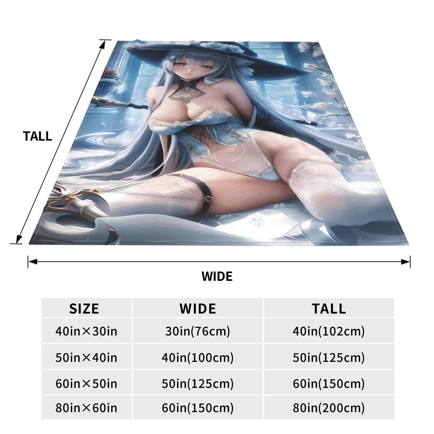 Hentai Anime Kawaii Girl Blanket Flannel Soft Plush Sofa Bed Throwing Cartoon Blankets Japanese Otaku Waifu Gift for Bed Decor