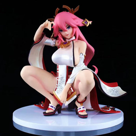 15cm Genshin Impact Yae Miko Anime Girl Figure Genshin Impact Mona Sexy Action Figure Adult Collectible Model Doll Toys Gifts