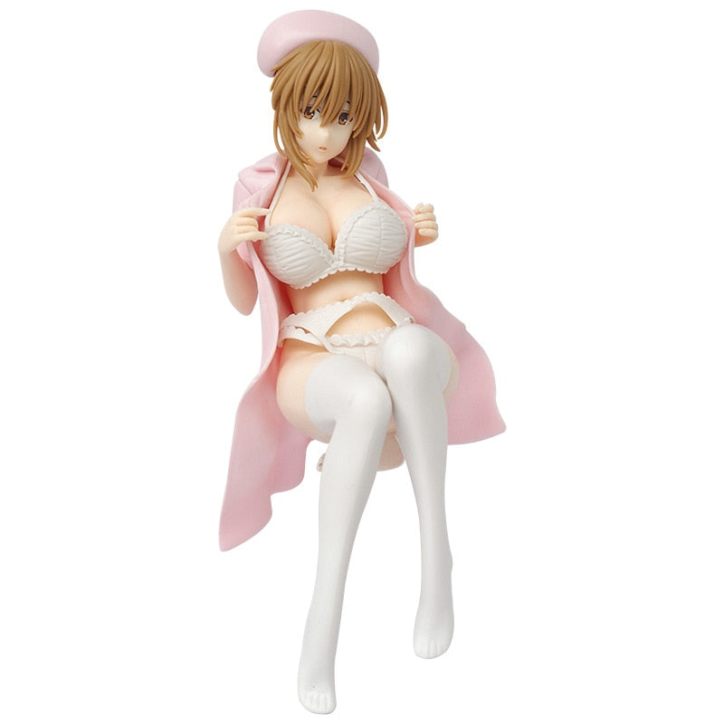 23cm Lechery Boku To Nurse No Kenshuu Nisshi Mio Akagi Action Figure Japanese Anime Sexy Girl Doll Figurine PVC Model Toys Gifts