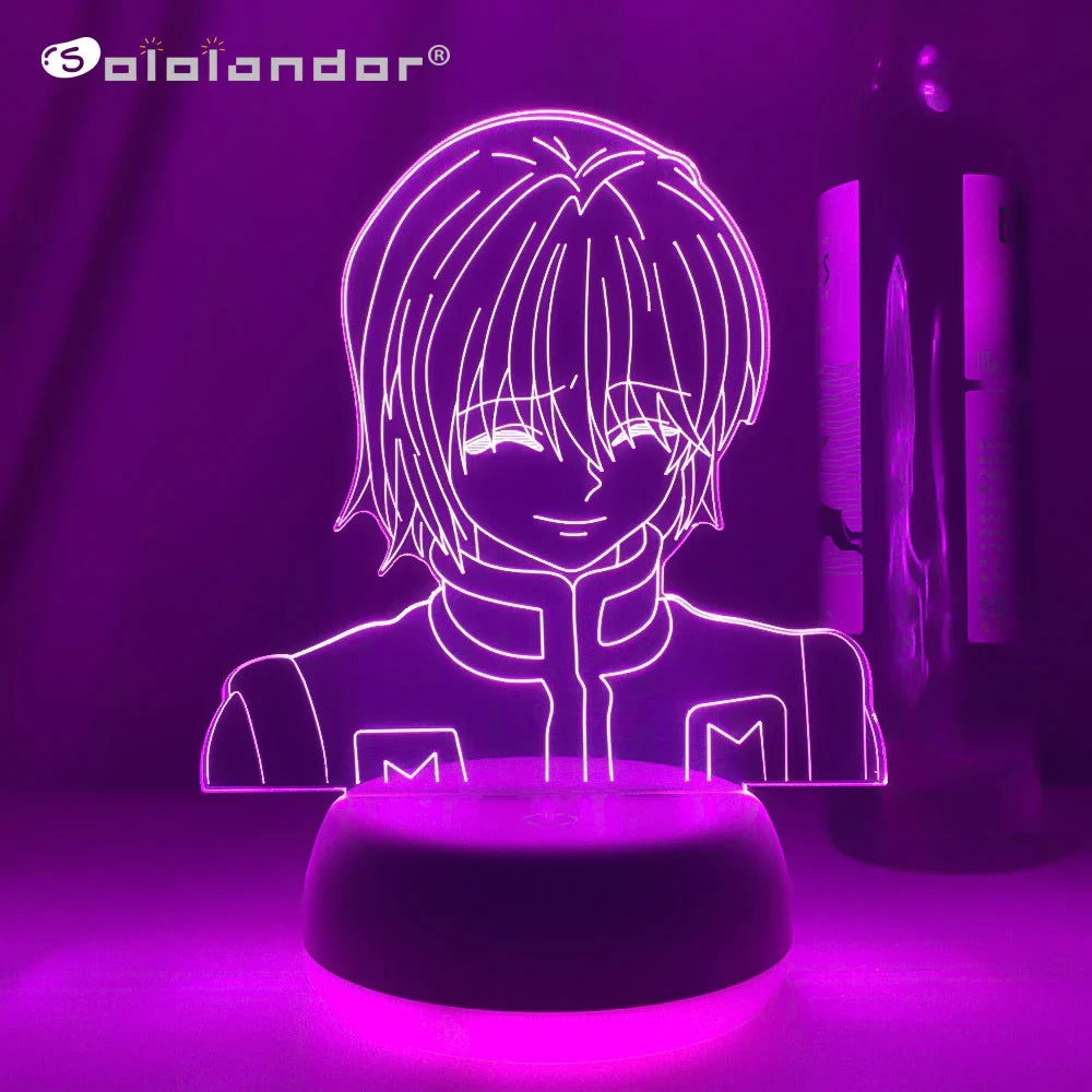 Kurapika Figure Acrylic Night Light Anime Gift Hunter X Hunter Lamp for Kid Bedroom Decor Lighting Childrens Room Nightlight HxH