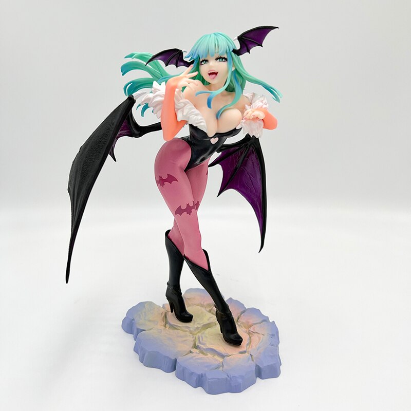 23cm Darkstalkers Bishoujo Morrigan Aensland Sexy Anime Figure Vampire Hunter Action Figure Morrigan Figure Adult Model Doll Toy