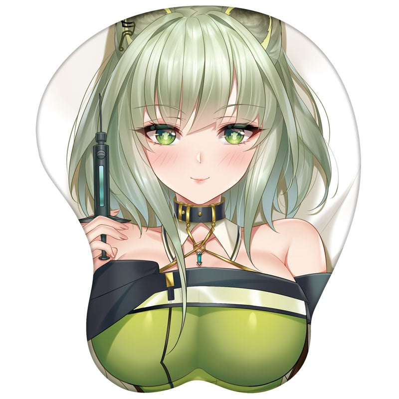 Arknights Kaltsit Skadi 3D Hand Wrist Rest Mouse Pad Game Figure Cartoon Mousepad Silicone Breast Oppai Mouse Mat Gift Gaming