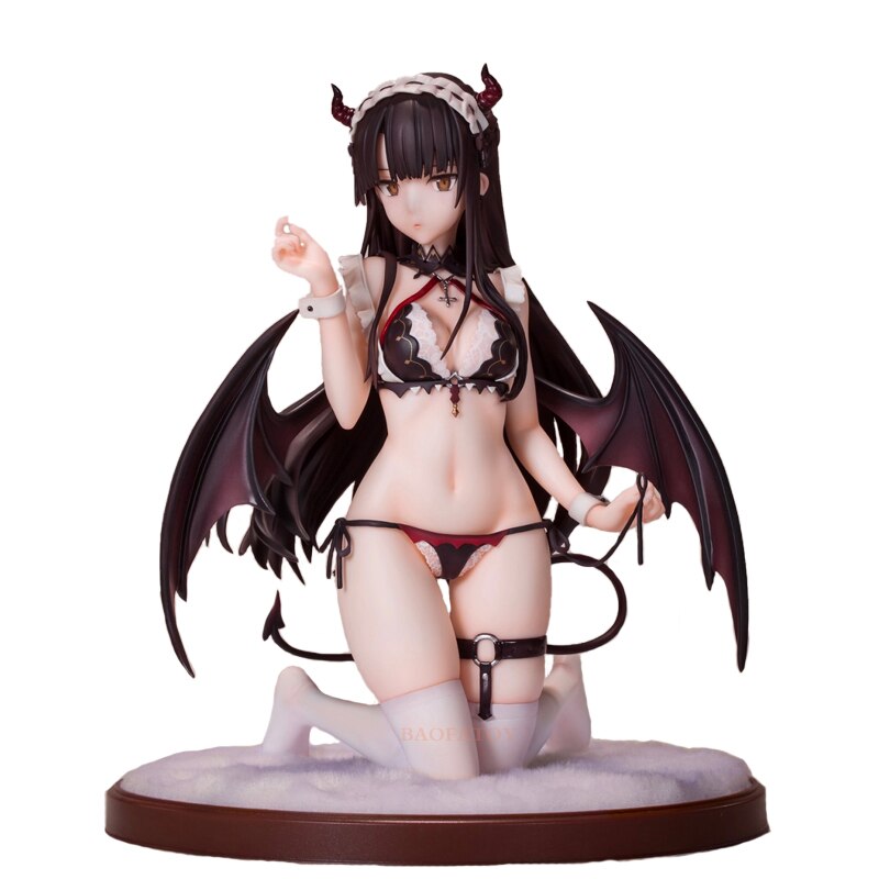 24cm Skytube Pink Charm Anime Figure Succubus Black Lulumu Action Figure Anime Girl Figurine Collectible Model Doll Toys Gift