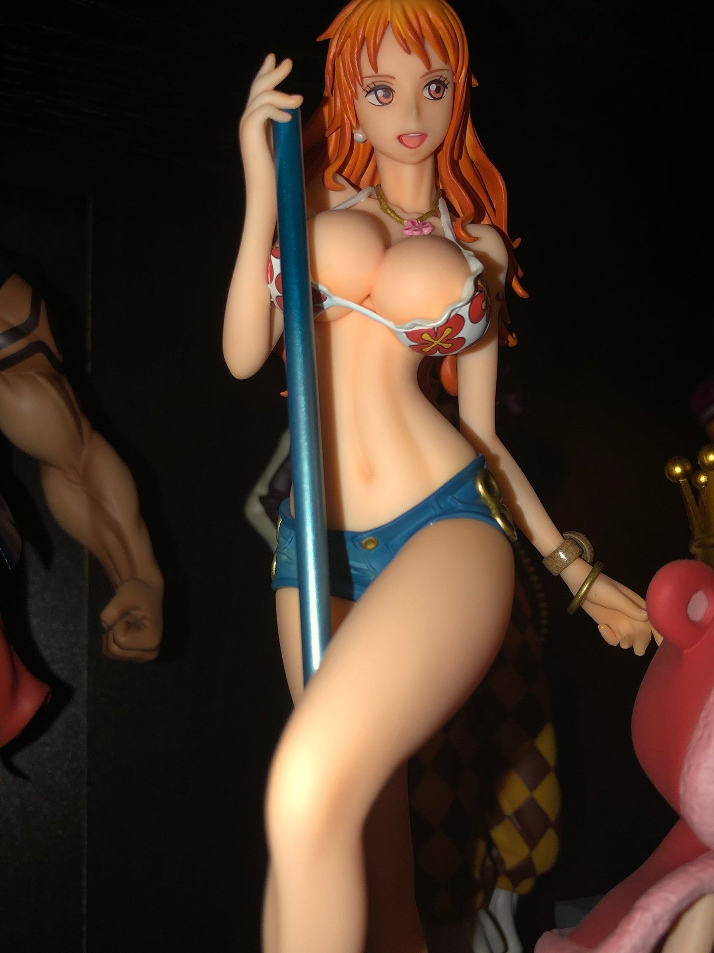 One Piece Anime Figure Nami Song Dance BB Pole Dance Swimsuit Sexy Figurine PVC Action Figure Collectible Model Toy Doll Decor