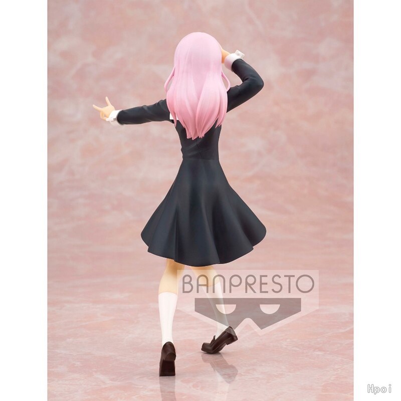 Anime Figure Kaguya-sama：Love Is War Fujiwara Chika Shinomiya Kaguya Pink Hair Black Dress Model Toy Gift Collection Ornaments