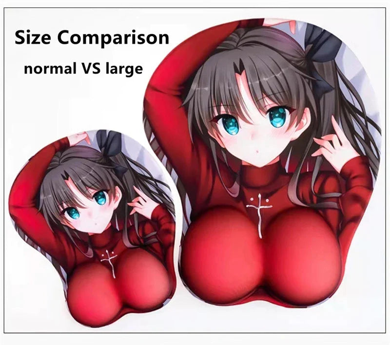 New Gaming Accessories Final Fantasy Anime Sexy Tifa Butt 3D Silicone Gel  Mouse Pad with Wrist Rest Large Ass Kawaii Mousepad