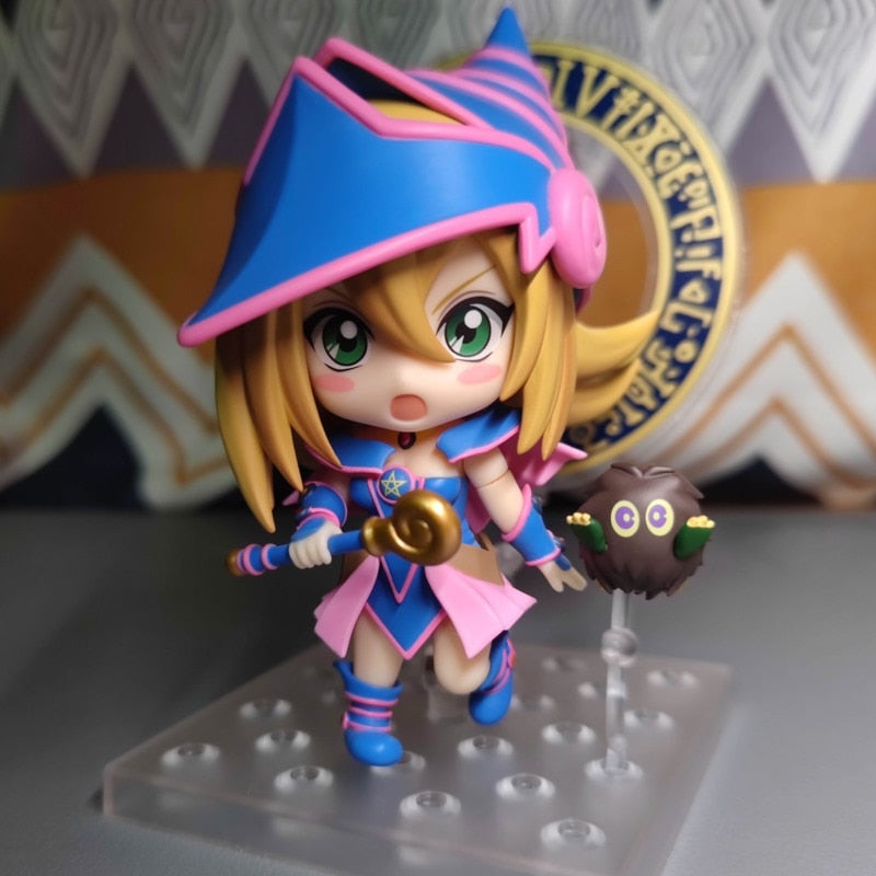 Yu Gi Oh Black Figure Magician Girl 1596 Dark Anime Figurine 10cm PVC Statue Collection Model Action Figure Toys Gifts For Kids