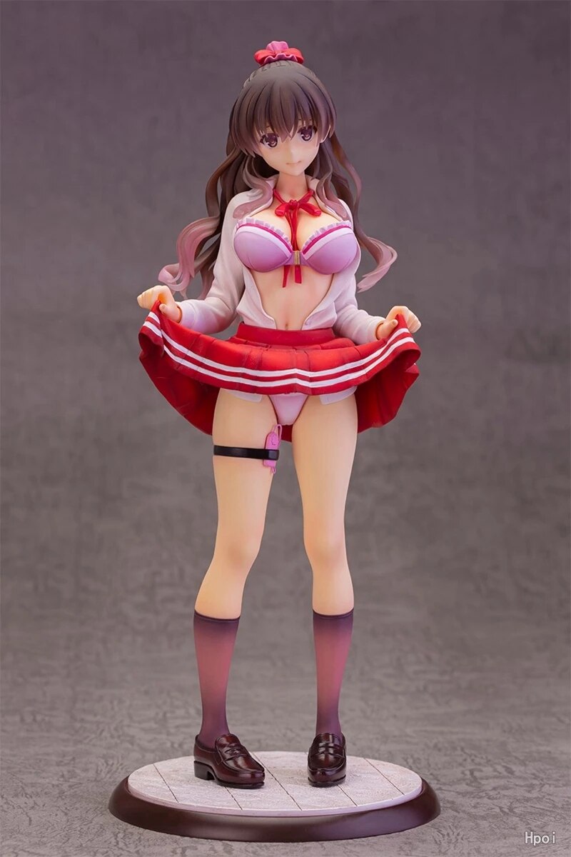 18CM Misaki Kurehito Anime Hatano Sharo Action Figure Sexy Bikini Pleated Skirt Beautiful Girl Standing Model Toys PVC Gift Doll