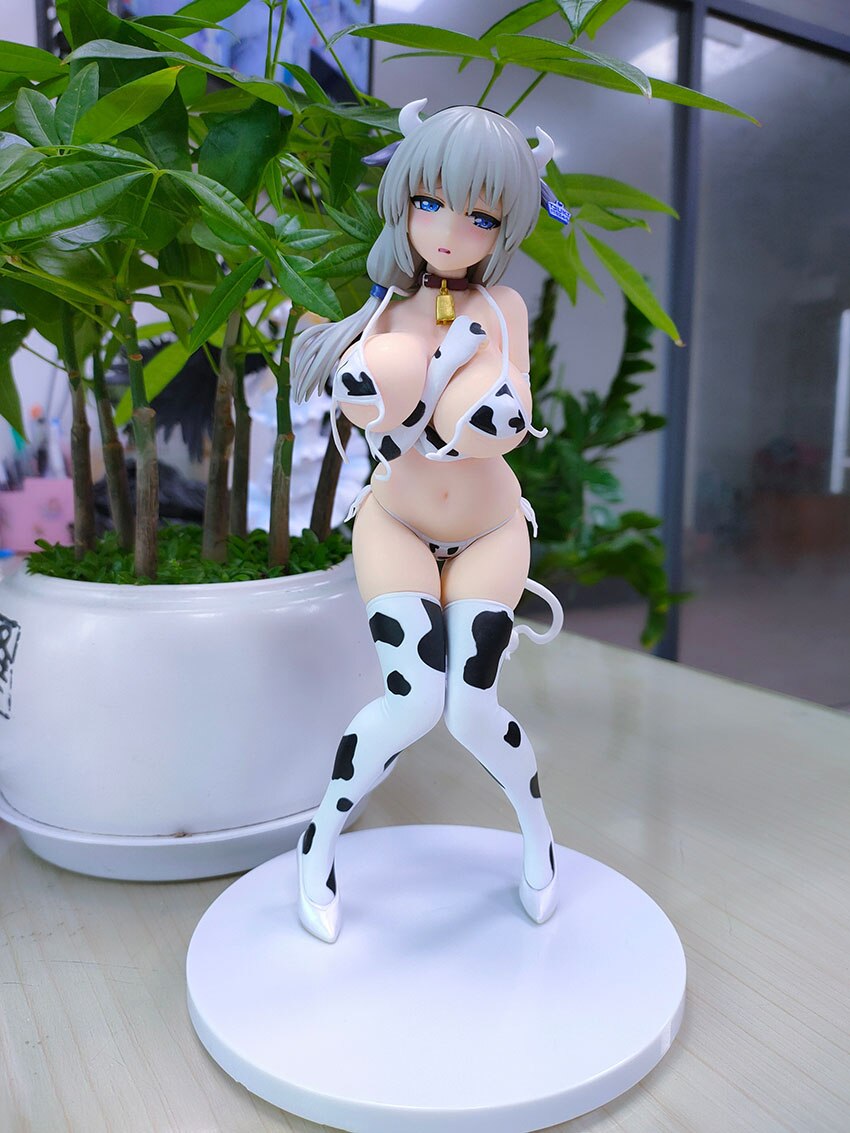 22cm DreamTech Uzaki-chan wa Asobitai! Sexy Anime Figure Tsuki Uzaki Action Figure Cow Pattern Bikini Figurine Adult Doll Toys