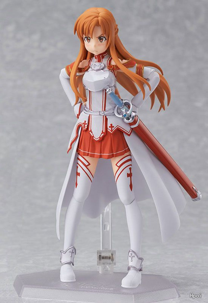 Popular Anime Sword Art Online Yuuki Asuna 14CM Combat Posture Action Figure Model Kid Toys Gift Collect Ornaments