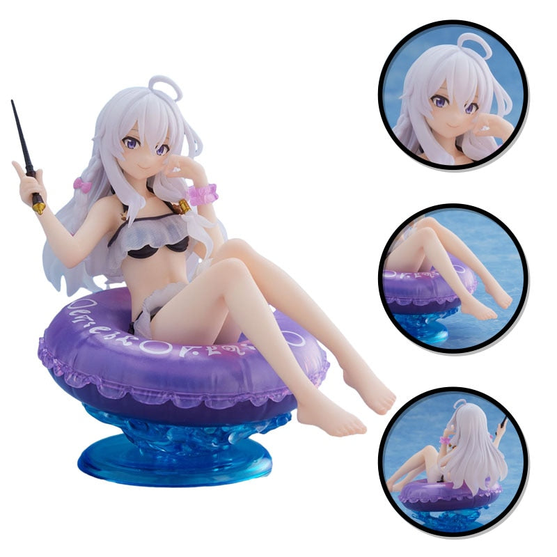 Anime Wandering Witch Figure Elaina Sexy Swimsuit Sitting Model Magic Girl PVC Car Decoration Children&#39;s Toy Collection Gift