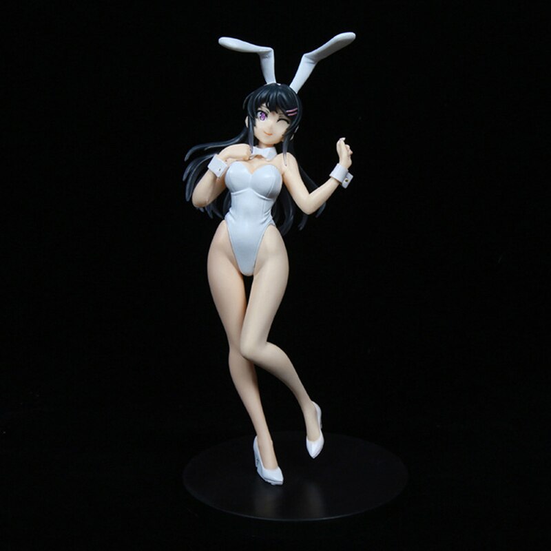 22cm Anime Rascal Does Not Dream Of Bunny Girl Senpai Action Figure Sakurajima Mai Bunny Girl Sexy Girl Collectible Model Toy