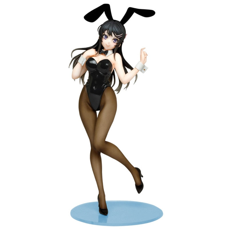 23CM Sexy Anime Figure Rascal Does Not Dream Of Bunny Girl Sakurajima Mai Sister&#39;s Dream Jump Pose Model Toys PVC Gift Doll