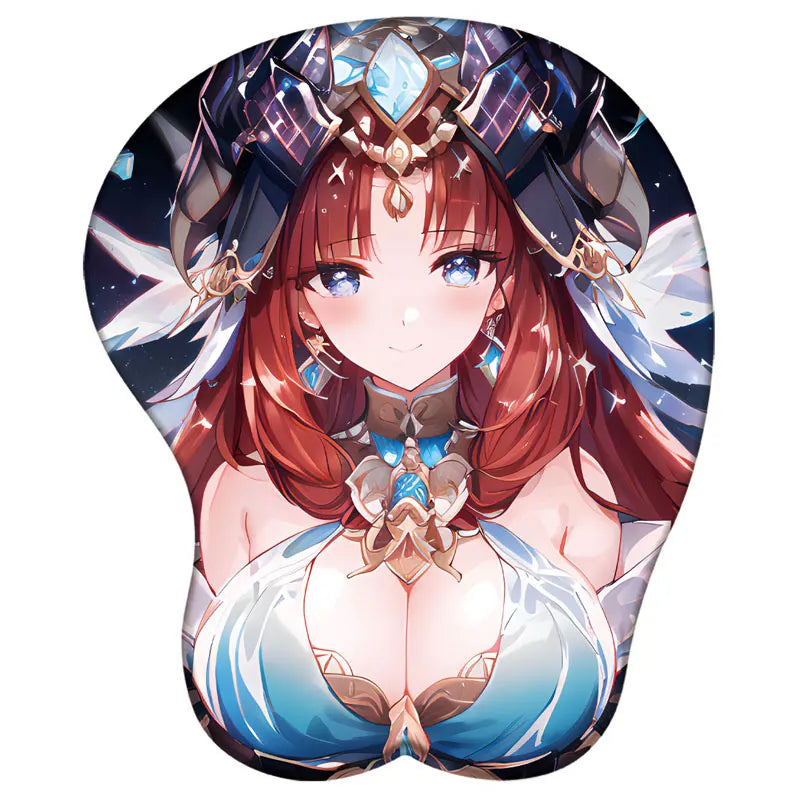 Genshin Impact 3D Silicone Mousepad Raiden Shogun Yae Miko Kokomi Wrist Support Mouse Pad Anime Game Sexy Wrist Rest Mouse Mat