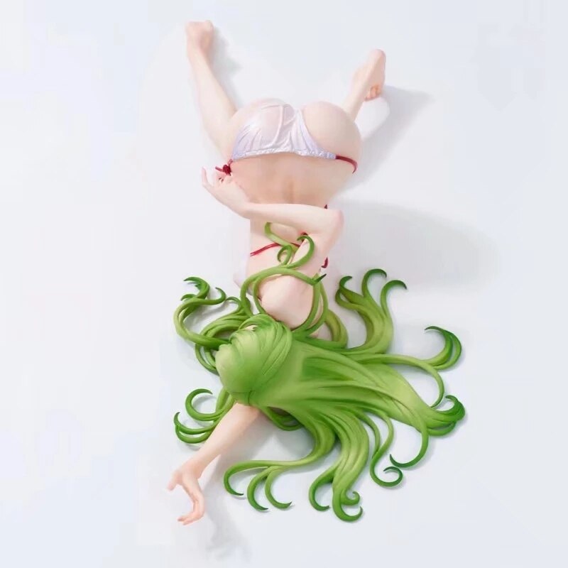 28CM Japanese Character Anime C.C. Figure CODE GEASS Lelouch of the Rebellion Sexy Swimsuit Kneeling Model Toys PVC Static Doll