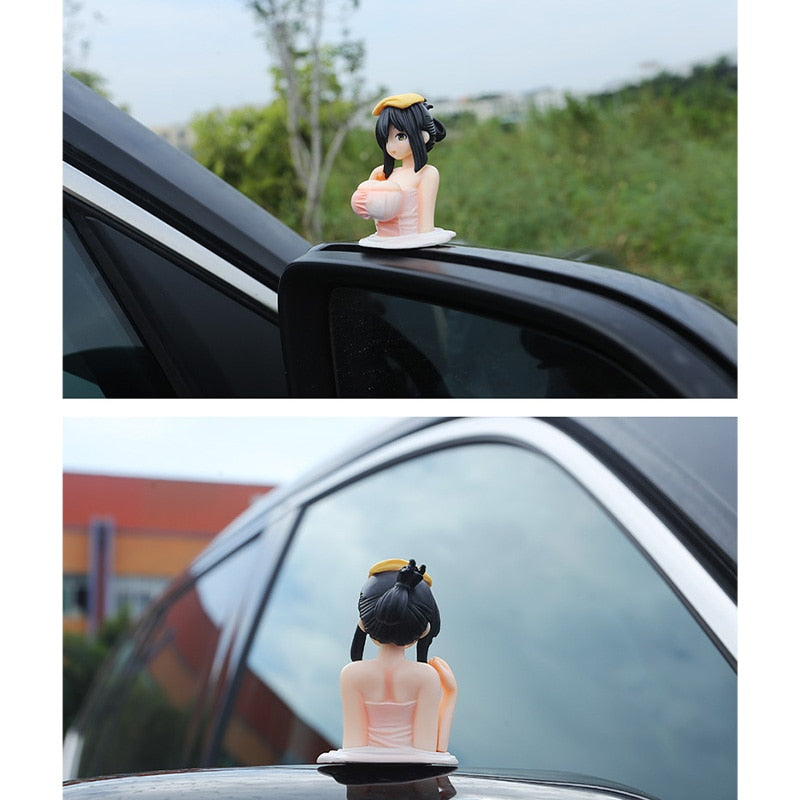 Chest Shaking Girls Car Ornaments | Cute Anime Girl Figure with Shaking Chest |  Shake Girl Car Dashboard Decorations