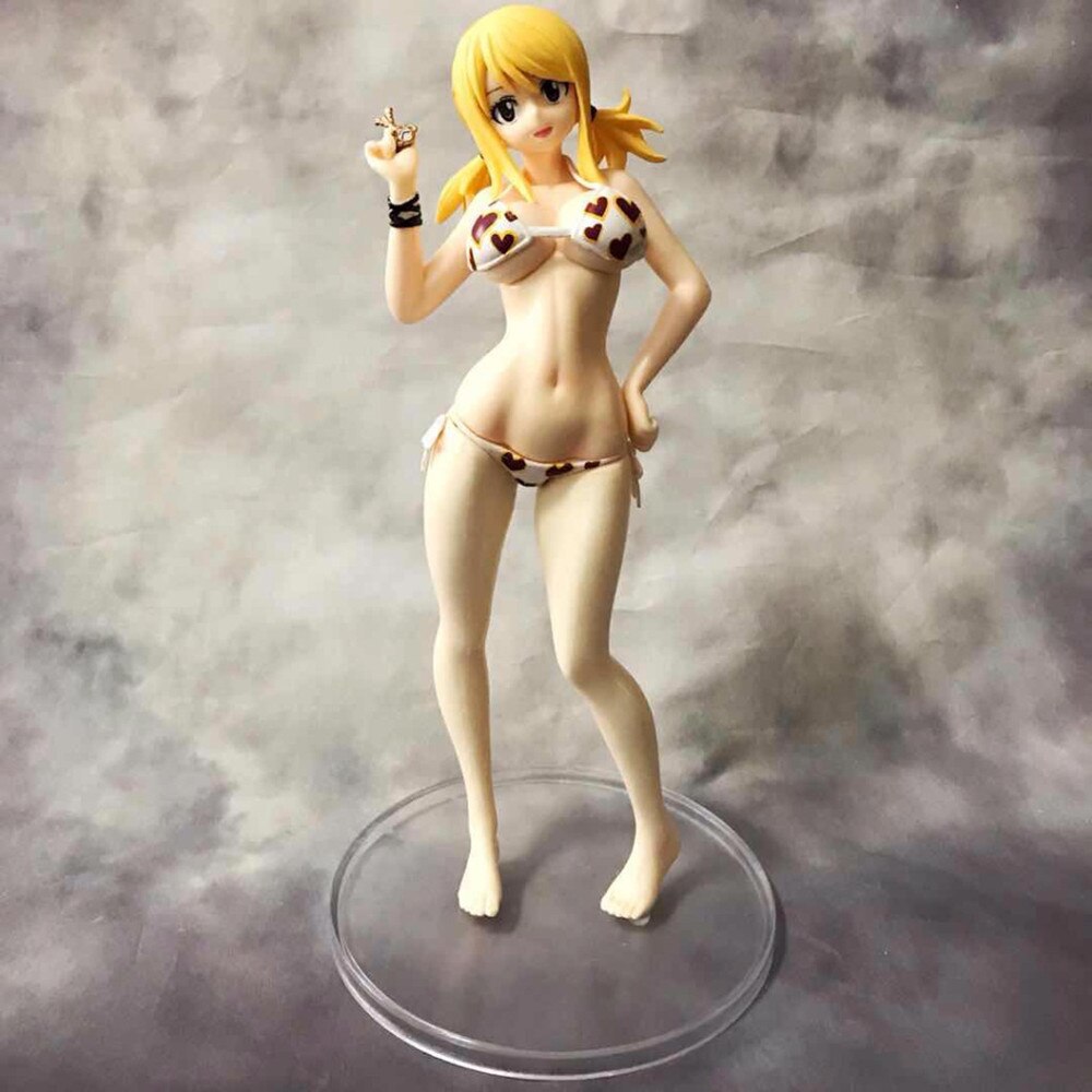 24cm Anime Fairy Tail Lucy Heartphilia Swimsuit Bikini Ver. 1/7 PVC Action Figure Model Sexy Girl Decoration Toys Doll Brand New