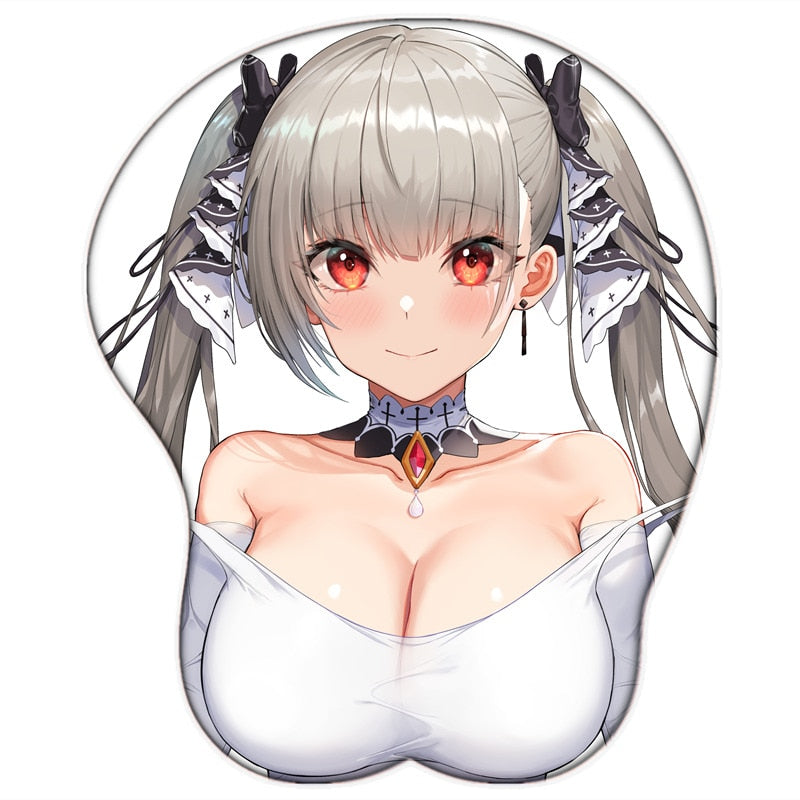 azur Lane Formidable Sexy Big Breast Mouse Pad 3D with Wrist Oppai Silicone Gel Gaming Cute Desk Pad
