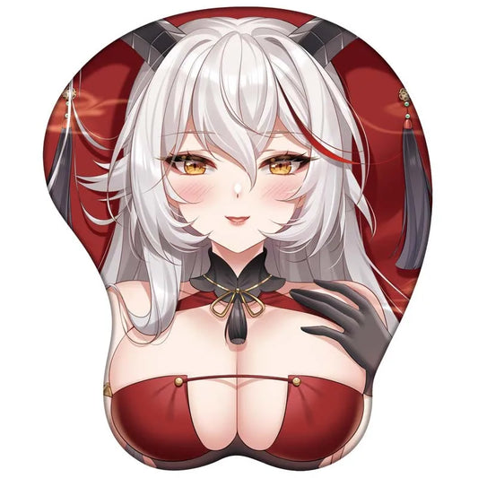 KMS Agir 3D Hand Wrist Rest Mouse Pad Game Azur Lane Mousepad Silicone Butt Breast Oppai Soft Gaming Mouse Mat Office Work