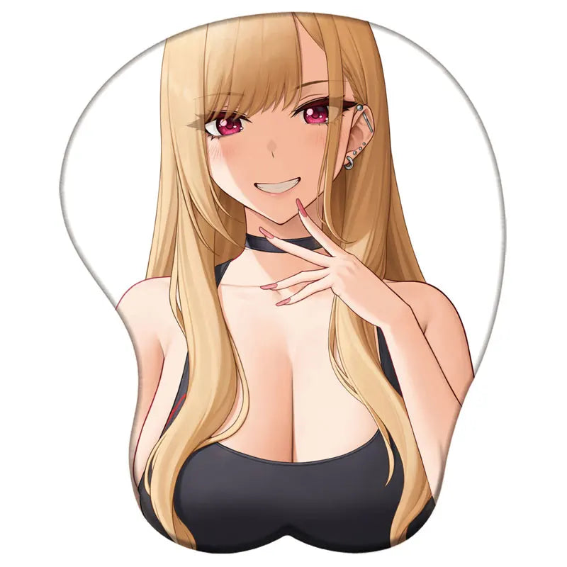 Kitagawa Marin 3D Silicone Mousepad My Dress-Up Darling 3D Wristband Mouse Pad Anime Game Sexy Diy 3D Wrist Rest Mouse Mat