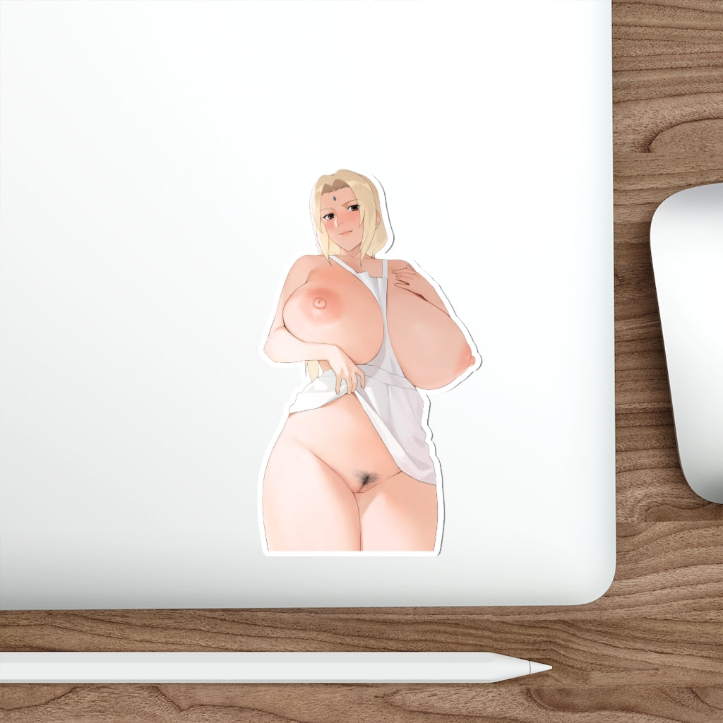 Tsunade Naruto Hentai Huge Boobs Waterproof Sticker - Ecchi Vinyl Decal