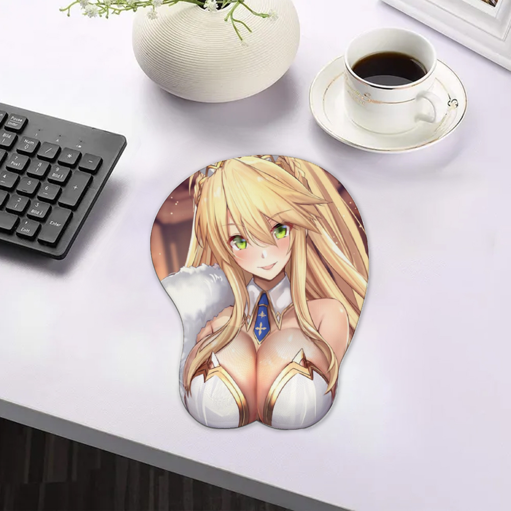 Sexy Anime Oppai Mousepad with Wrist Support Silicone Mouse Pad 21