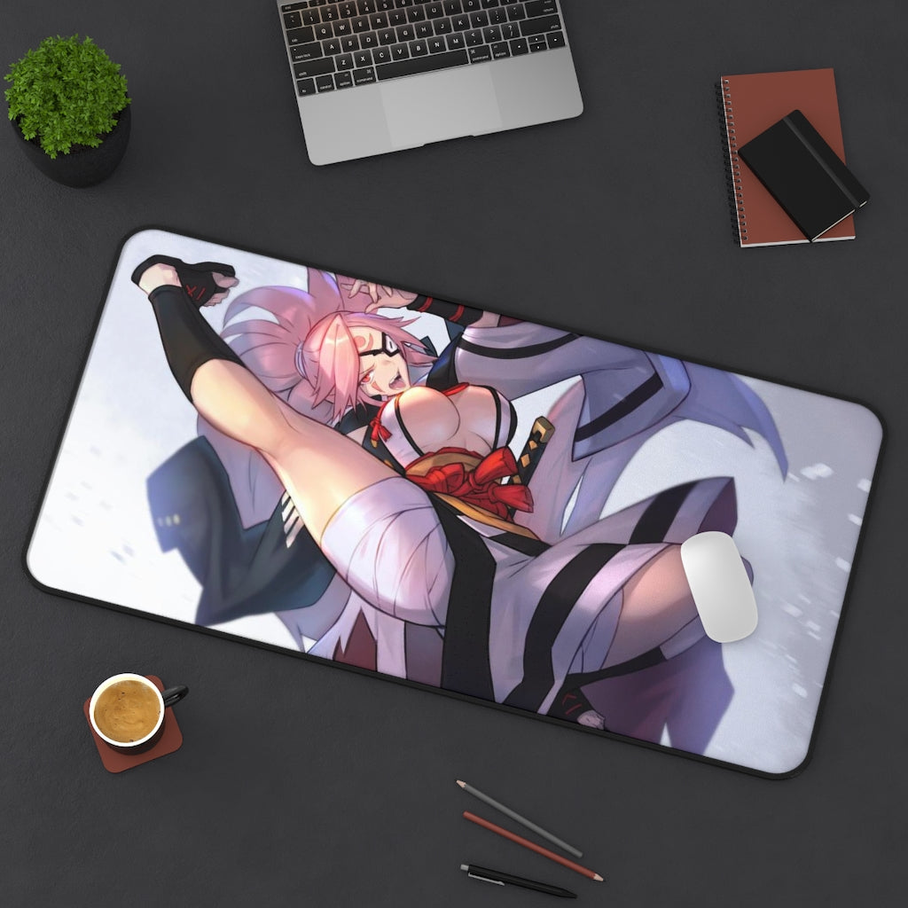 Guilty Gear Sexy Mousepad - Baiken Kick Gaming Desk Mat - Ecchi Playmat