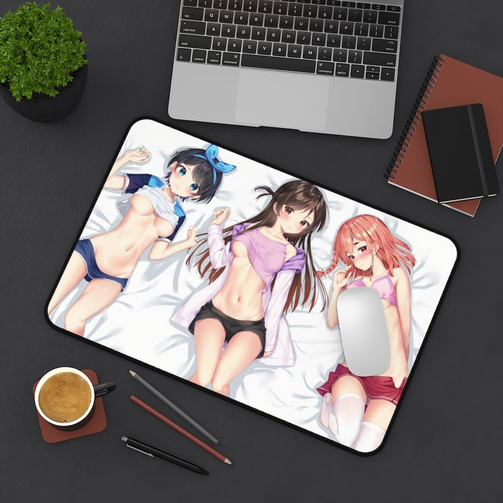 Rent A Girlfriend Sexy Waifus Desk Mat - Non Slip Mousepad