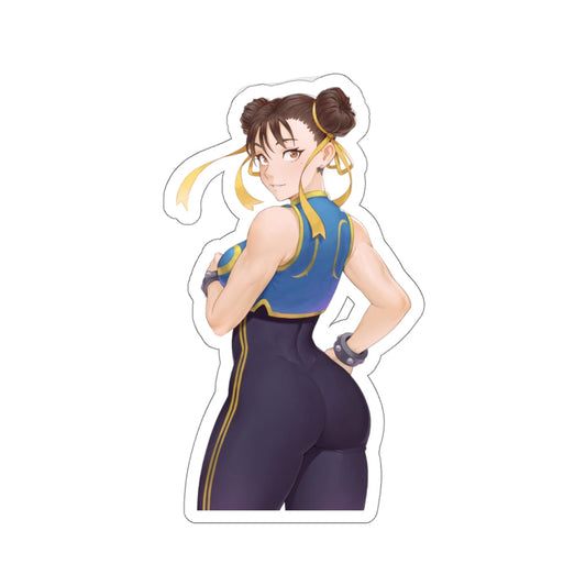 Big Butt Chun Li Waterproof Sticker - Street Fighter Kawaii Anime Vinyl Car Decal