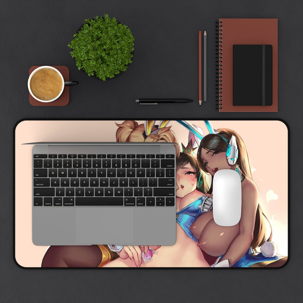 Nude D.Va Mercy Symmetra Hentai Overwatch Desk Mat - Lewd Mousepad - Gaming Girls Playmat