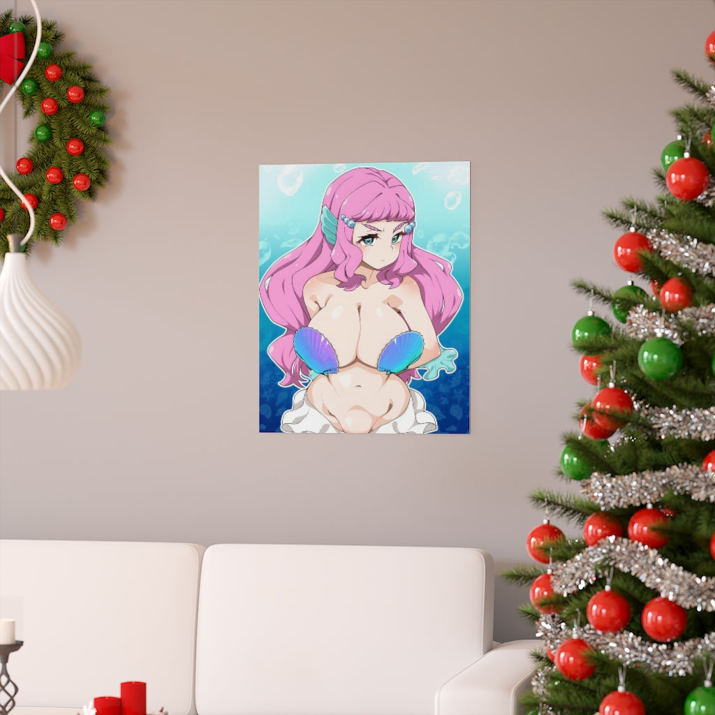 Laura La Mer Big Tits Pretty Cure Ecchi Poster - Lewd Premium Matte Vertical Poster - Adult Wall Art