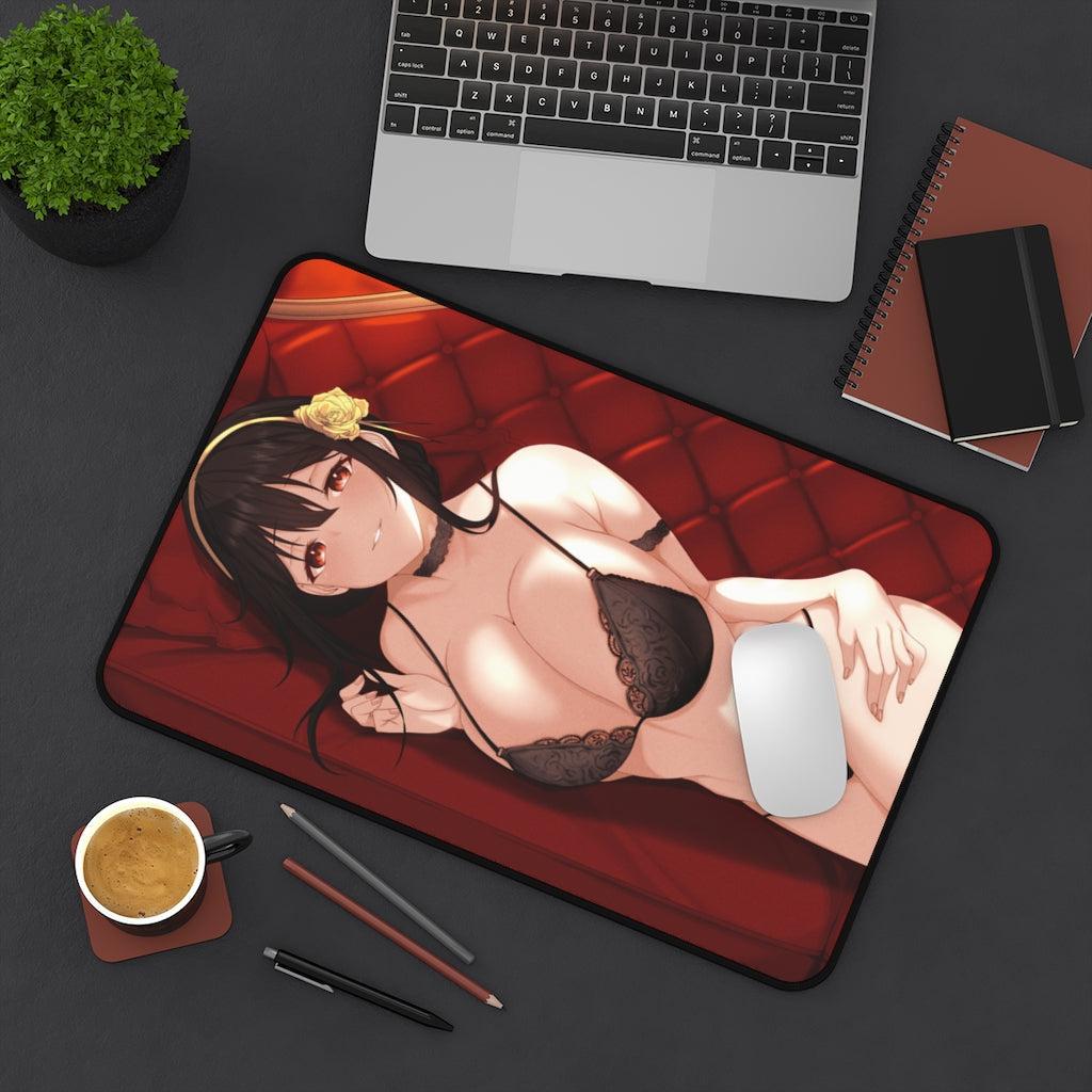 Spy x Family Yor Forger Sexy Lingerie Desk Mat - Non Slip Mousepad - Sexy Girl Playmat