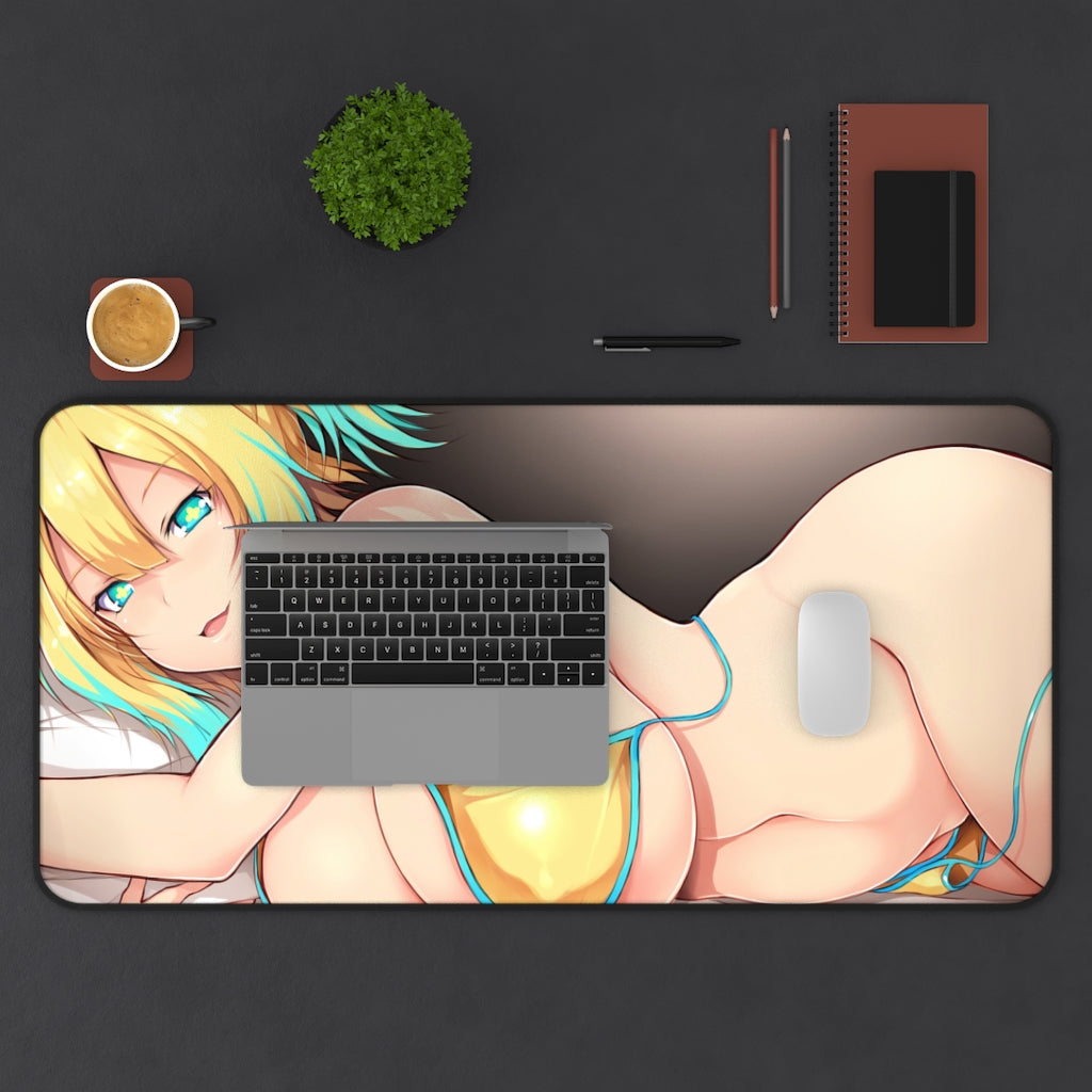 Sexy Pine Bomber Girl Bomberman Desk Mat - Non Slip Mousepad