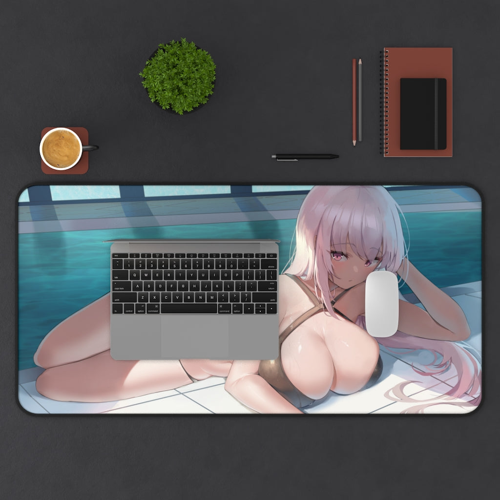 Hololive Ecchi Mousepad - Big Boobs Mori Calliope Large Desk Mat - Playmat